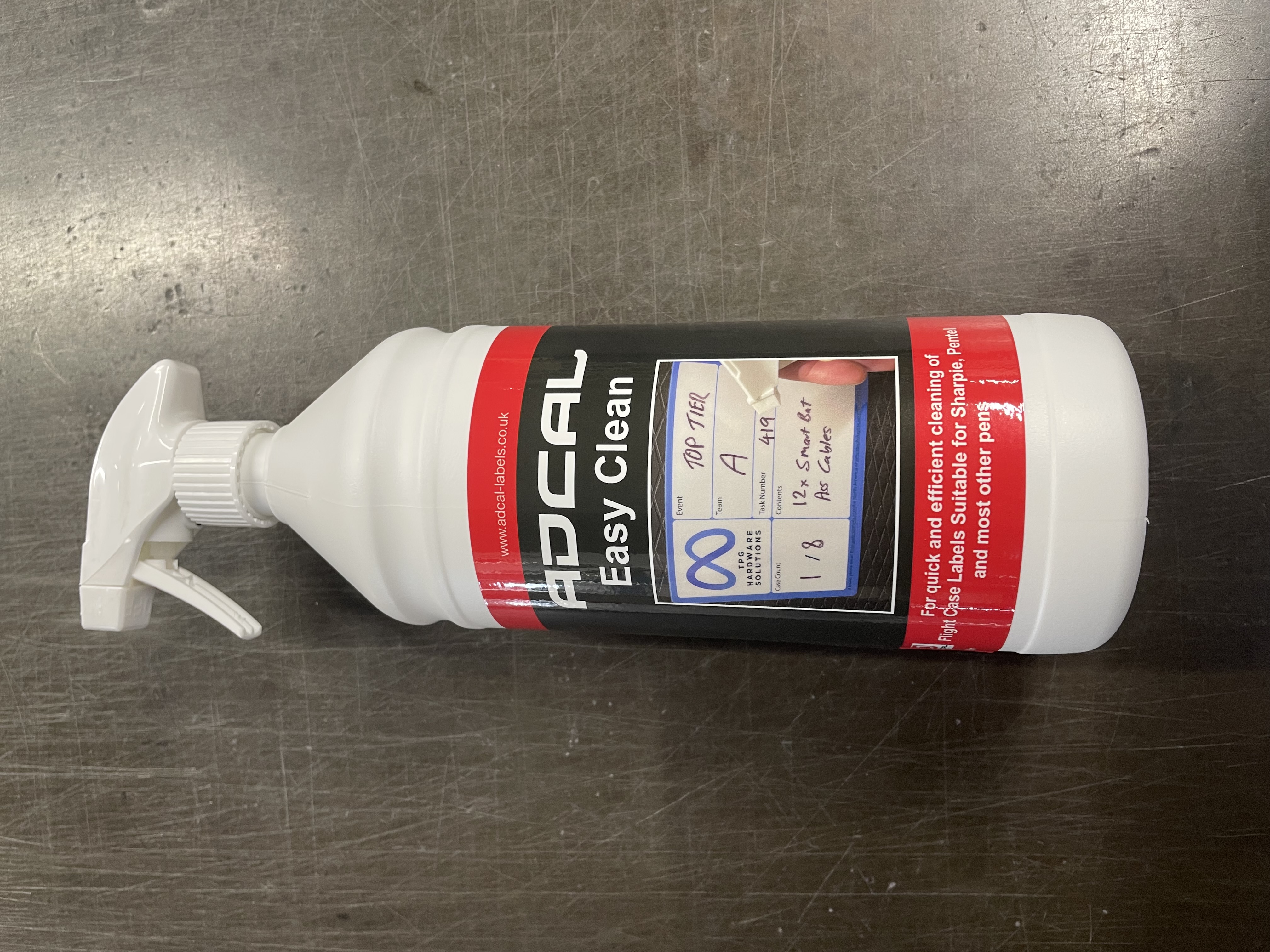 Adcal Easy Clean label cleaning fluid